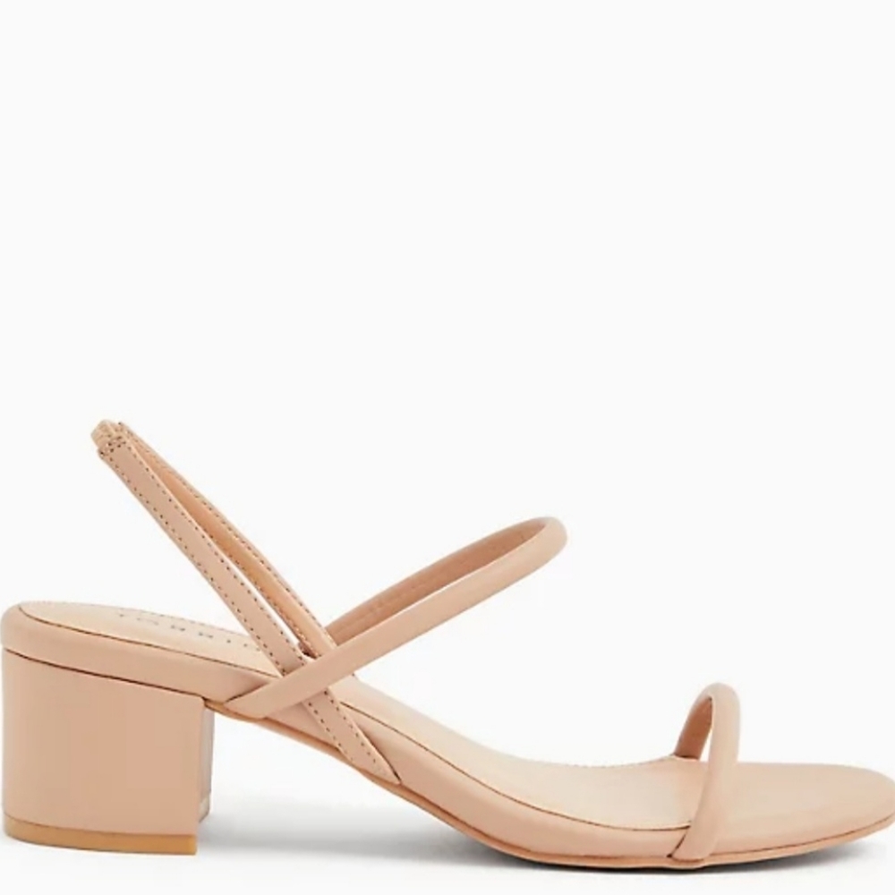 Beige SLINGBACK BLOCK HEEL WW